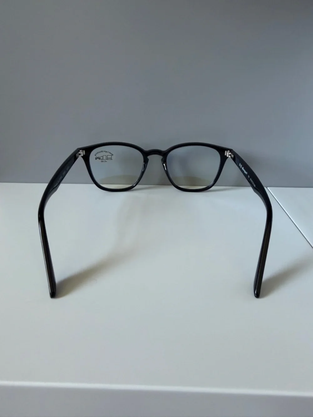 ASOS AJ Morgan black wayfarer style classic blue light blocking eyeglasses